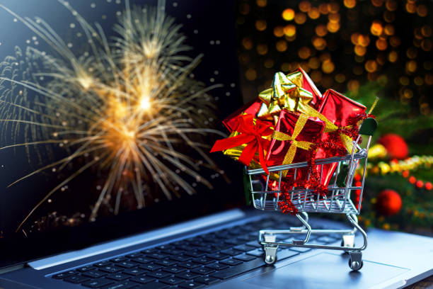 istock Merry Christmas and Happy New Year background 1192645592