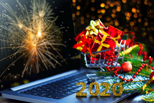istock Merry Christmas and Happy New Year background 1192645820