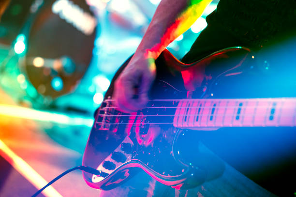 istock Black electric bassguitar 1192647676
