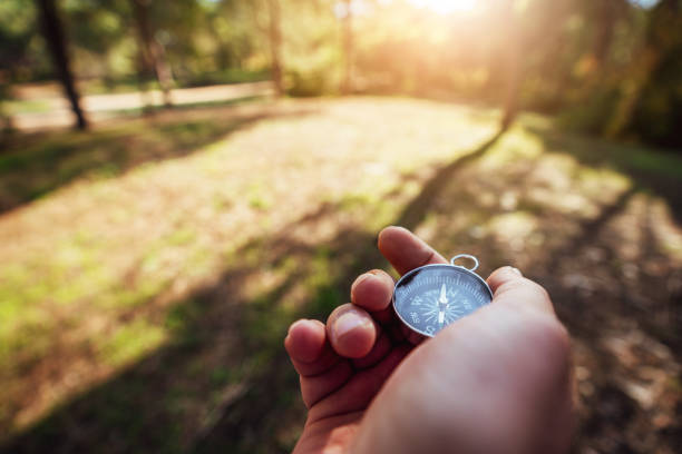 istock finding our way in nature with a compass, looking for the right direction 1192650057