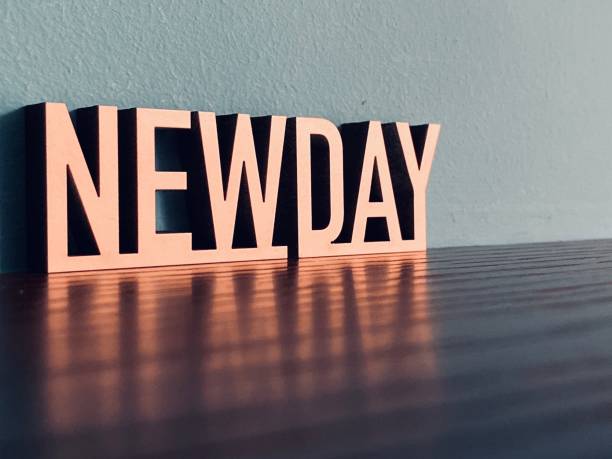 istock Words NEW DAY on blue background 1192655000