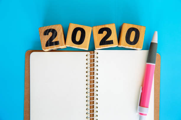 nowy rok 2020 z planem pracy - determination new years eve aspirations letter zdjęcia i obrazy z banku zdjęć