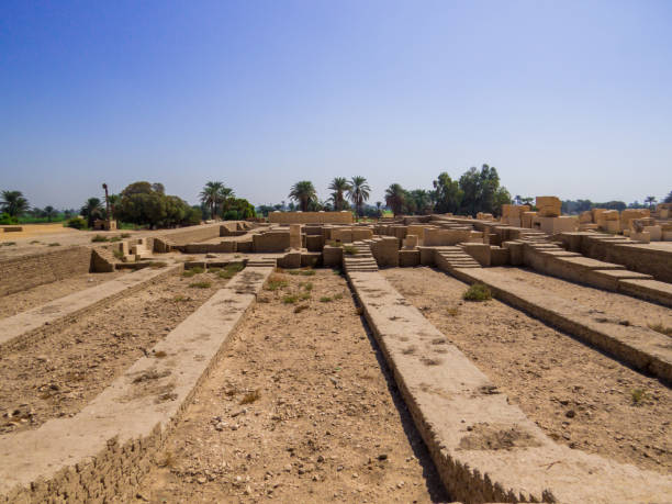 świątynia grobowa merenptah, luksor, egipt - luxor africa archaeology architecture zdjęcia i obrazy z banku zdjęć