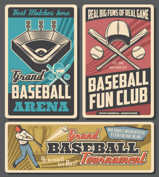 illustrazioni stock, clip art, cartoni animati e icone di tendenza di stadio di baseball, articoli sportivi e attrezzature - baseballs baseball stadium athlete
