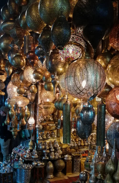 istock Marrakech market Morocco shiny lamps 1192661628