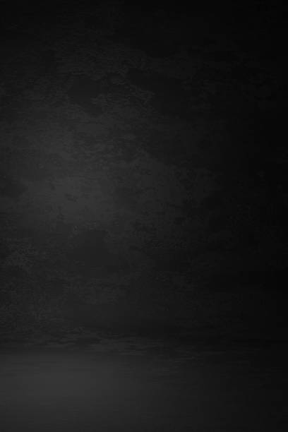 istock Dark black vintage texture wall scratch blurred stain background. Marble design photo studio portrait backdrop, banner website soft light. 3D rendering 1192662223