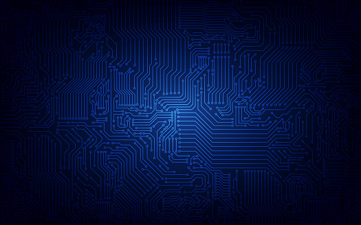 Computer circuit board. Abstract technological background.