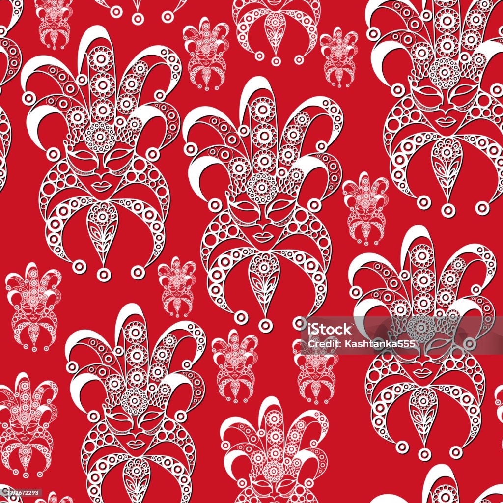 Mask Pattern Background Seamless Pattern With Decorative Mask 4 Stock Illustration - Download ...