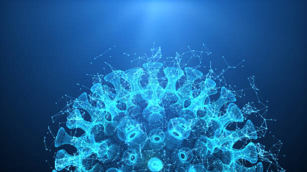 istock pathogenic viruses causing infection in host organism, Viral disease outbreak, virus abstract background 1192672641