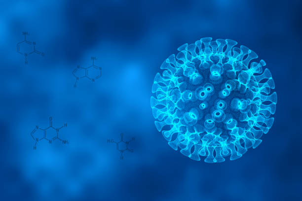 istock pathogenic viruses causing infection in host organism, Viral disease outbreak, virus abstract background 1192672674