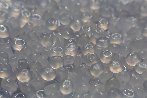 istock Close-up of plastic polymer granules. hand hold Polymer pellets. polymer plastic. compound polymer. 1192678609