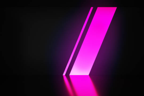 istock Abstract interior with purple neon 1192679824