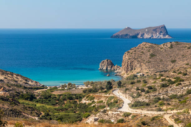 istock Plathiena beach with cliffs and vegetation 1192680173
