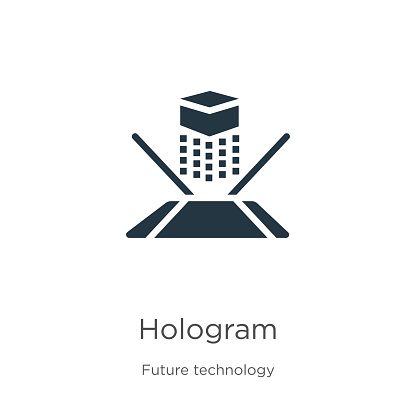 Hologram icon vector. Trendy flat hologram icon from future technology collection isolated on white background. Vector illustration can be used for web and mobile graphic design, logo, eps10