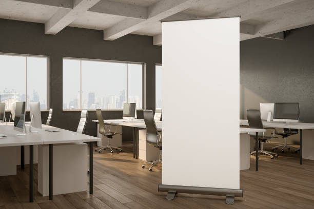 istock Modern coworking office with poster 1192681618