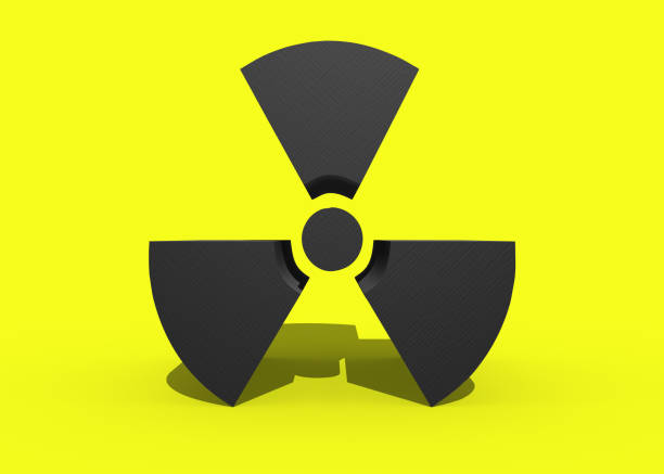 símbolo de radiação - environment risk nuclear power station technology - fotografias e filmes do acervo