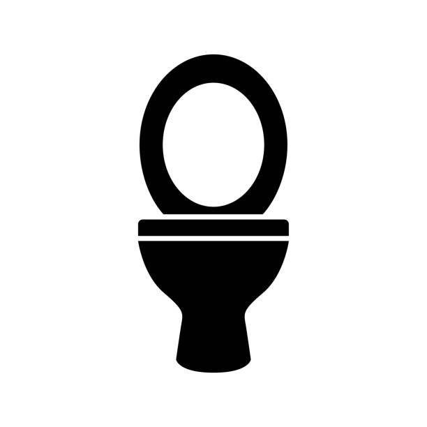 ikona toalety, logo izolowane na białym tle. toaleta łazienkowa wc - toilet public restroom air freshener cleaning stock illustrations
