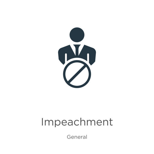 Impeachment icon vector. Trendy flat impeachment icon from general collection isolated on white background. Vector illustration can be used for web and mobile graphic design, logo, eps10 Impeachment icon vector. Trendy flat impeachment icon from general collection isolated on white background. Vector illustration can be used for web and mobile graphic design, logo, eps10 impeachment stock illustrations