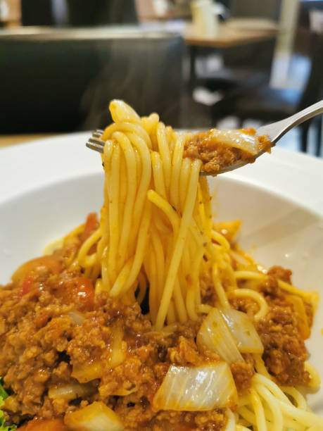 istock Italian spaghetti pasta with beef meat sauce tomato 1192685759