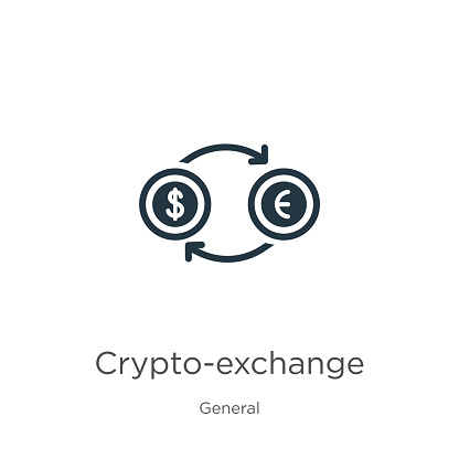 Crypto-exchange icon vector. Trendy flat crypto-exchange icon from general collection isolated on white background. Vector illustration can be used for web and mobile graphic design, logo, eps10