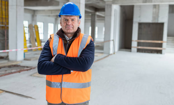 istock Portrait Of A Mature Caucasian Construction Site Foreman 1192686077