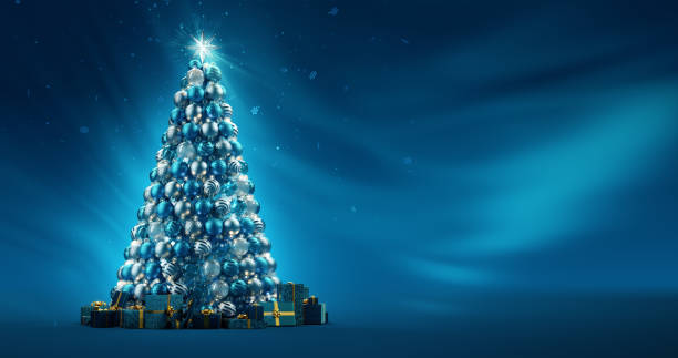 El árbol de Navidad. Tiffany Blue - foto de stock