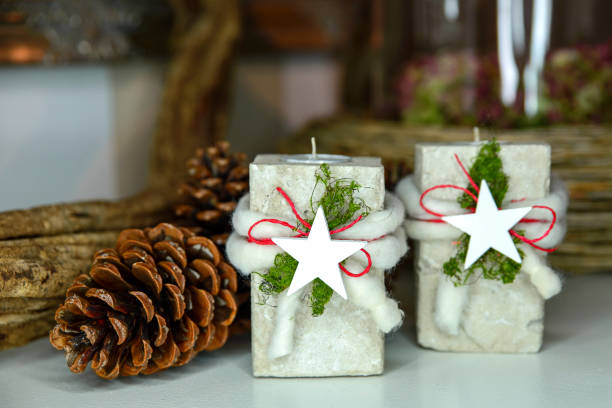 istock Christmas table and decorations 1192694950