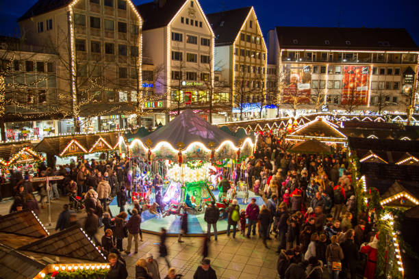 Christmas Market, Ulm Christmas Market, Ulm ulm germany stock pictures, royalty-free photos & images