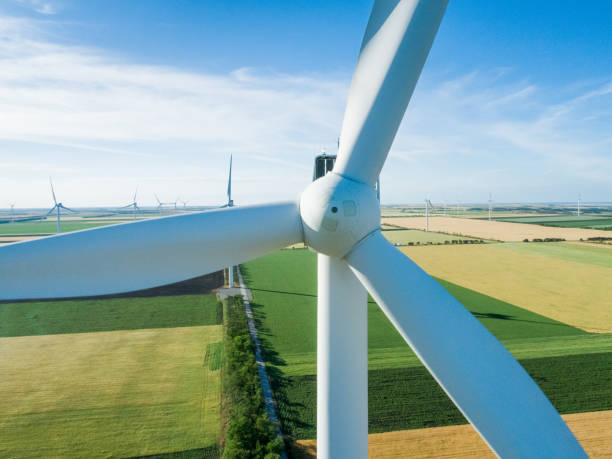 istock Windmill for electric power production closeup 1192701836