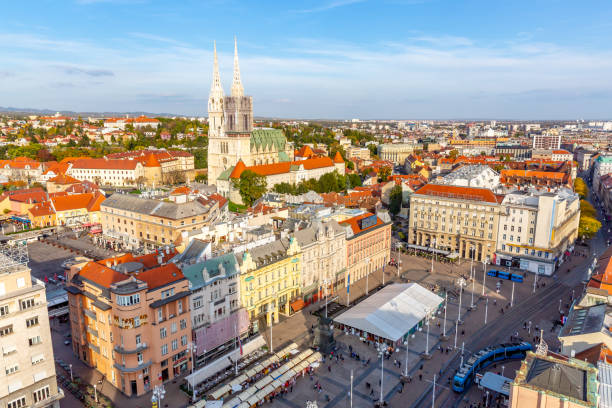 istock Zagreb main square and cathedral aerial view 1192709897