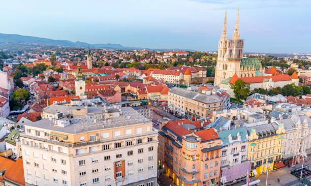 istock Zagreb main square and cathedral aerial view 1192710690