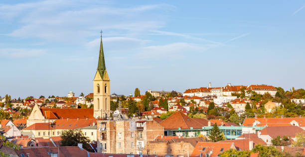 istock Zagreb cityscape aerial sunset. 1192710927