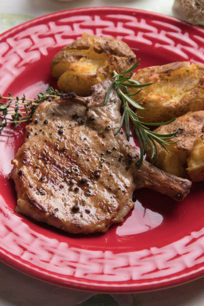 istock Perfect pork loin chop steak 1192720471