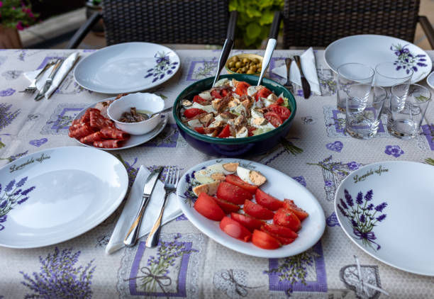 istock Prepared for supper table on the terrace 1192722140