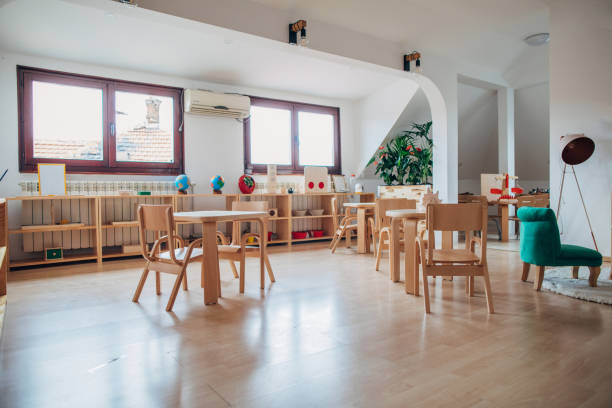 istock Classroom of kindergarten interior design 1192723354