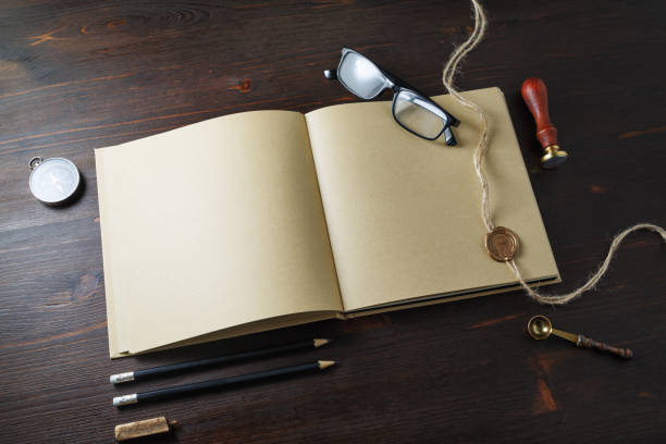 istock Book and retro stationery 1192732227