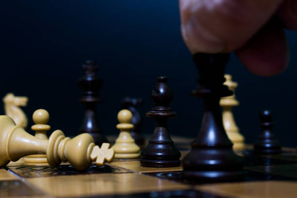istock Chess photographed on a chessboard 1192733076