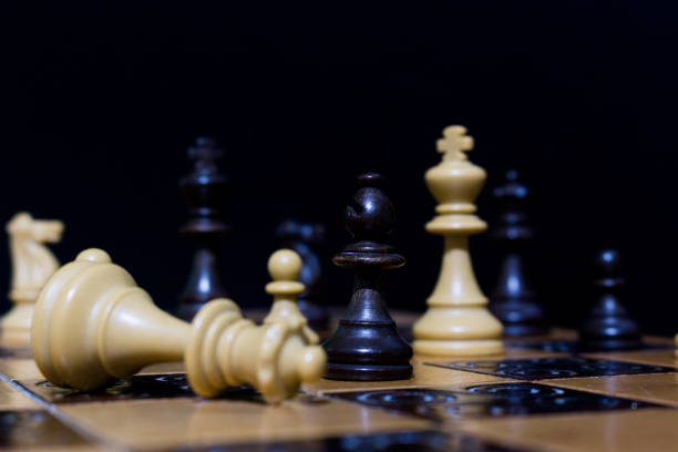 istock Chess photographed on a chessboard 1192733098