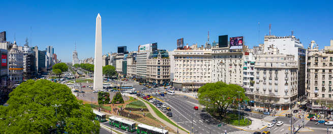 Obelisk landmark in Buenos Aires