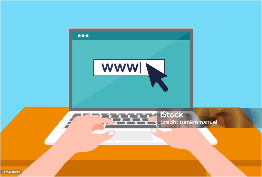Cheap Laptop For Web Surfing Man Use Laptop For Web Surfing Social Media Network Concept With Laptop