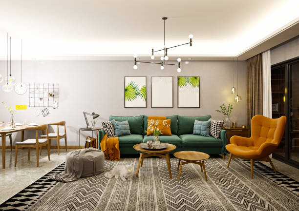 istock 3D Render of Living room 1192739476