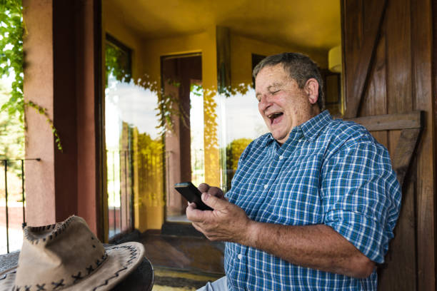 istock Senior man connected on the internet 1192743533
