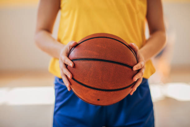 istock Basketball player with ball 1192745062