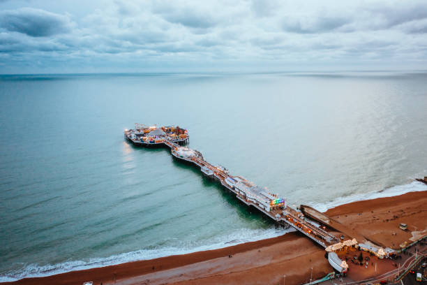 istock Brighton Seafront Palace Pier in the Afternoon Aerial View 1192745785