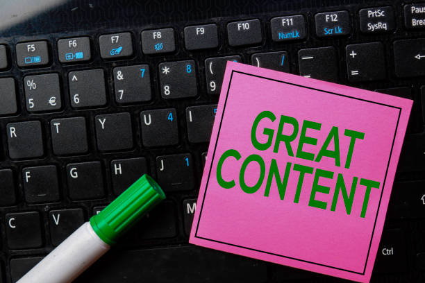 Great Content isolated on laptop keyboard background