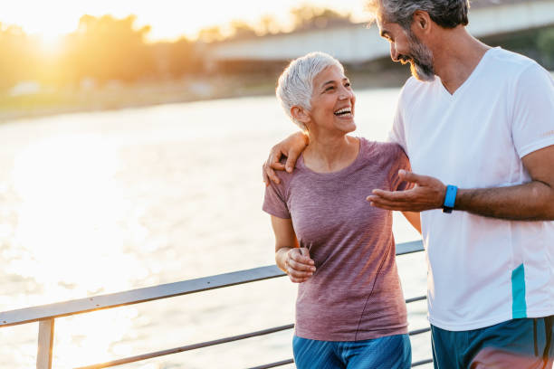 istock Senior couple relax after jogging 1192769269