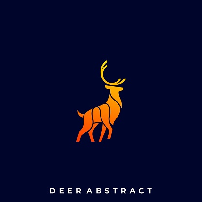 Deer Abstract Illustration Vector Template. Suitable for Creative Industry, Multimedia, entertainment, Educations, Shop, and any related business.