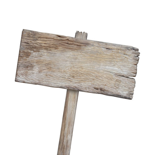 istock Wooden sign isolated on white background 1192781533