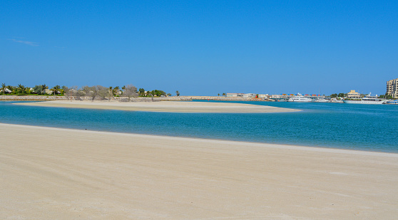 Al Hamra Beach on the Arabian Gulf at Ras Al Khaimah, United Arab Emirates, Southwest Asia.