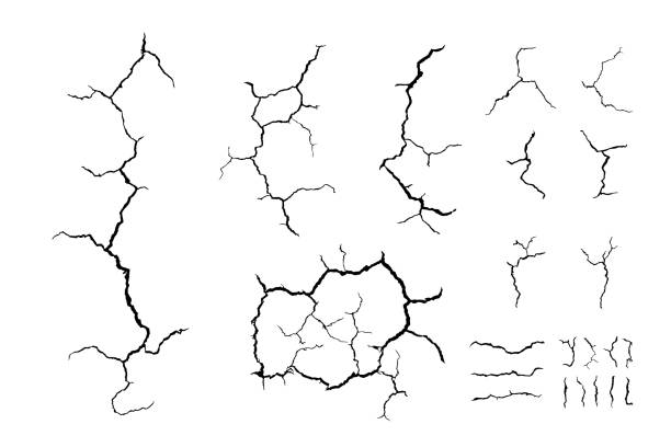 istock lots lines of crack ground for abstract background on white background 1192788188